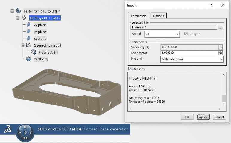 Inżynieria odwrotna (Reverse Engineering) w CATIA 3DEXPERIENCE
