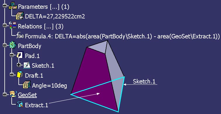 Parametr DELTA CATIA V5