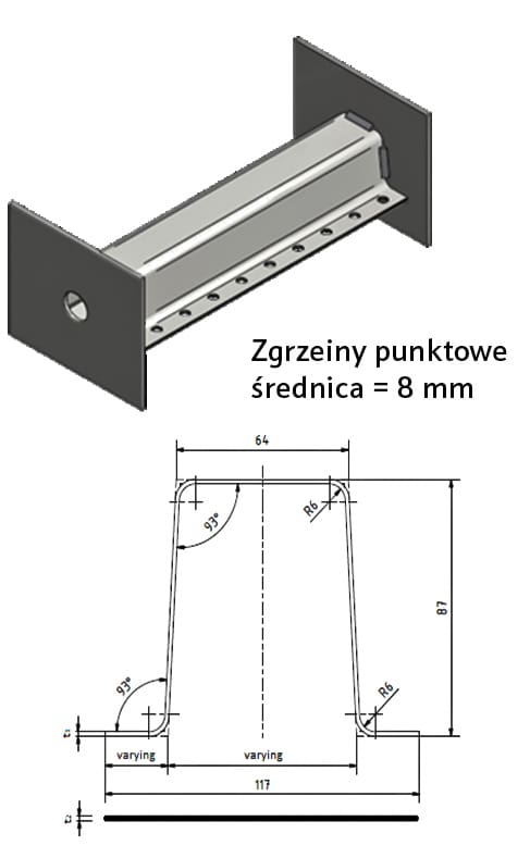 komponent zgrzewany punktowo